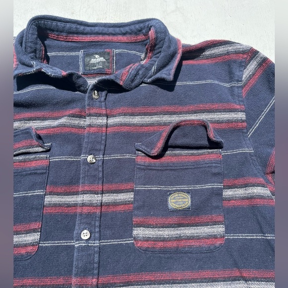 Men's Ripcurl Flannel Multicolor Striped L Grunge Surf 90s PNW Boardwalk Beach - Picture 2 of 11